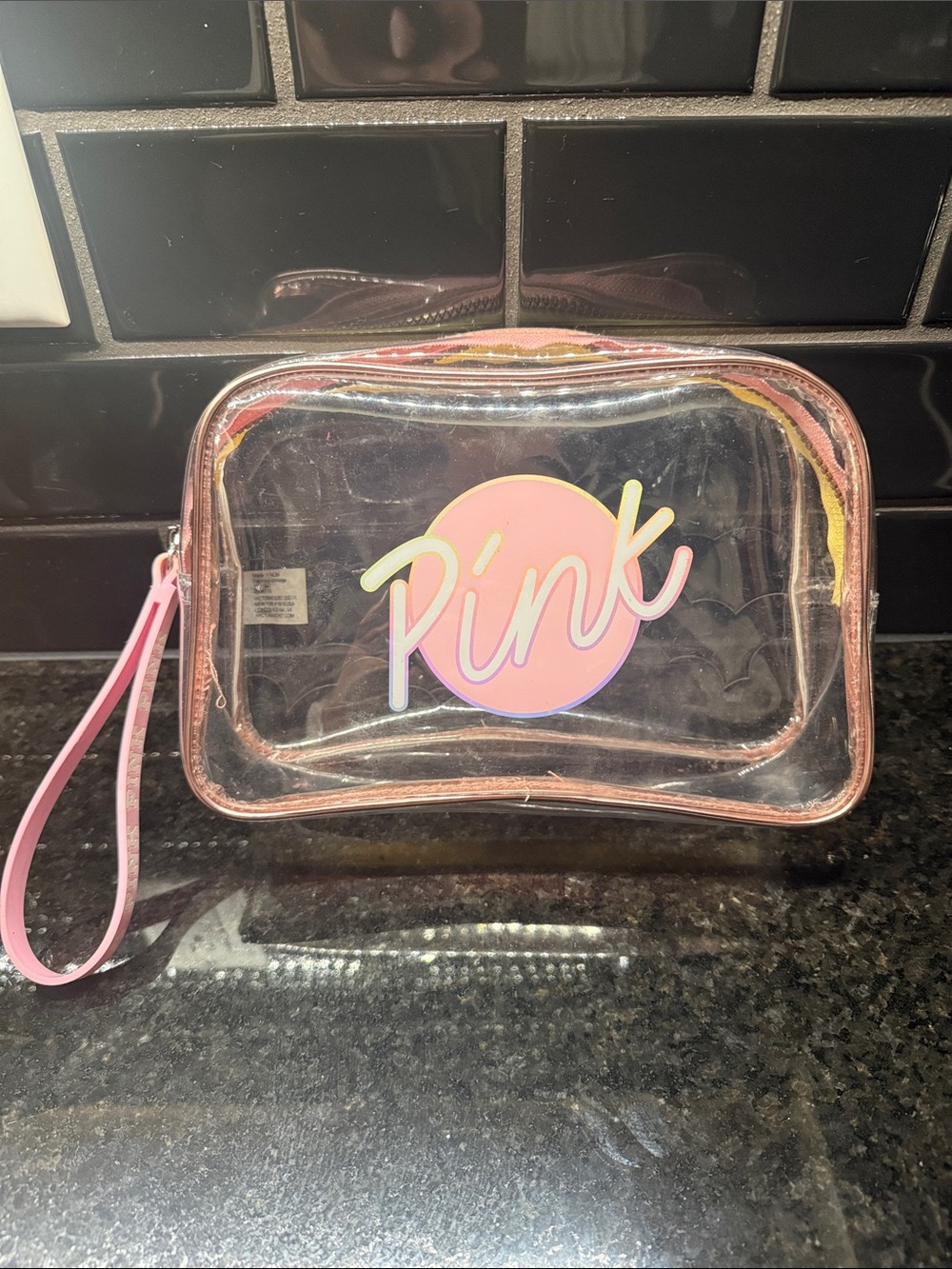 Victoria’s Secret Pink Clear Cosmetics Bag
